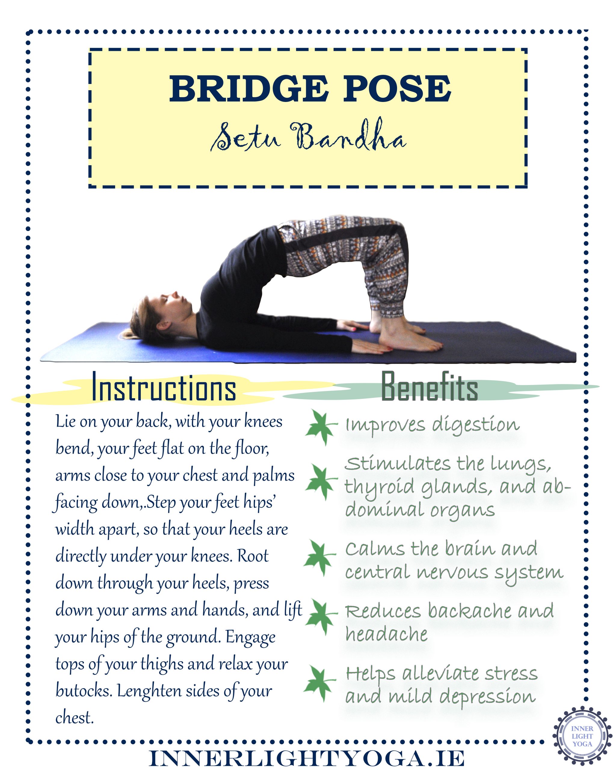 Bridge Pose (Setu Bandha Sarvangasana) : How to Do IT, Benefits &  Precautions